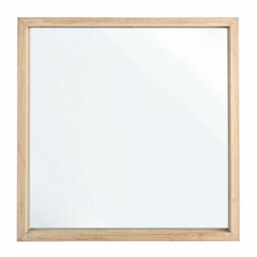 Oglinda decorativa perete rama lemn natur Tiziano 52x5x52 cm