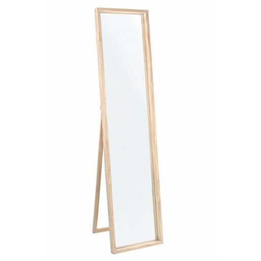 Oglinda decorativa podea rama lemn natur Tiziano 40x170 cm