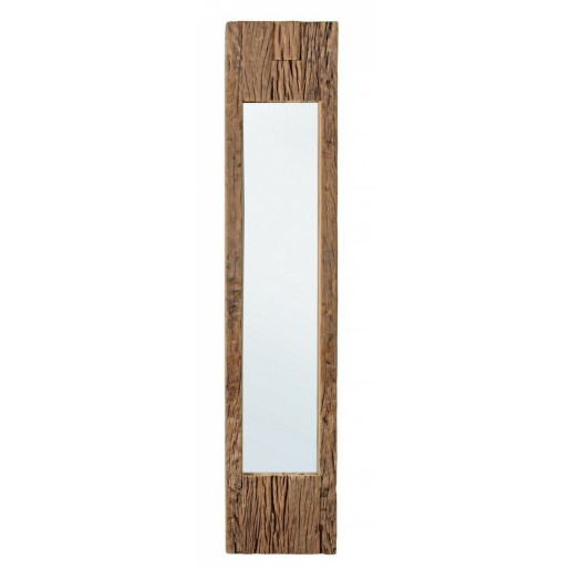 Oglinda de perete cu rama din lemn maro Rafter 25x4x120 cm