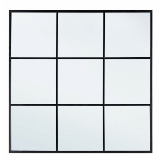 Oglinda perete rama neagra Nucleos 90x3x90 cm