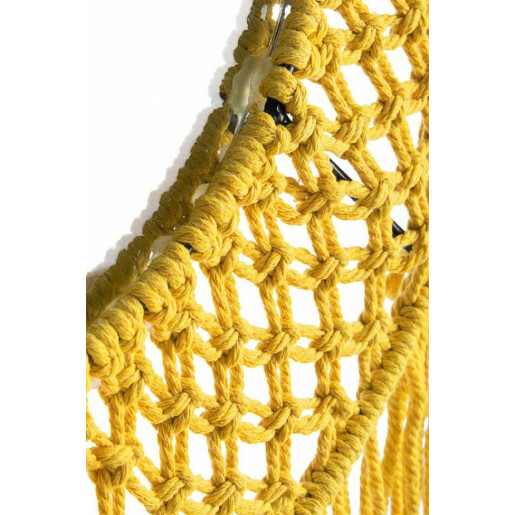 Oglinda de perete cu rama din bumbac galben Peruvian 50x2x50 cm