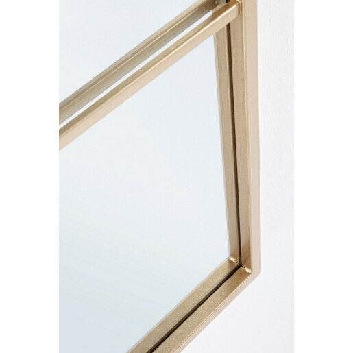 Oglinda rama metal auriu Window 90x3x90 cm