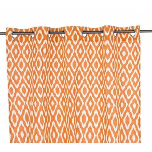 Set 2 perdele textil alb portocaliu Alanis 140x280 cm