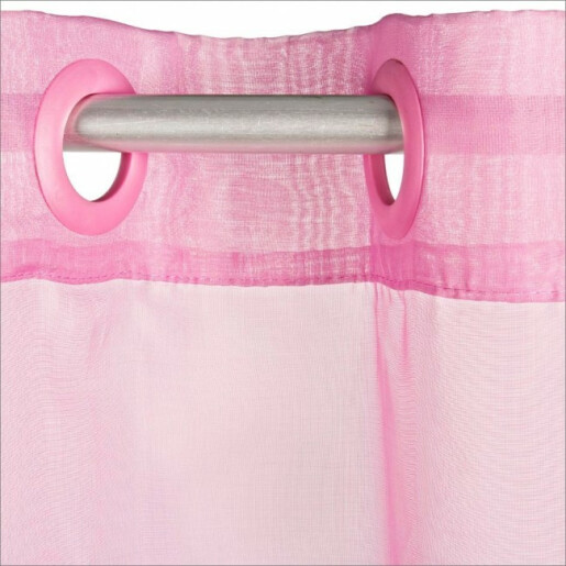 Set 2 perdele textil roz Voile 140x280 cm