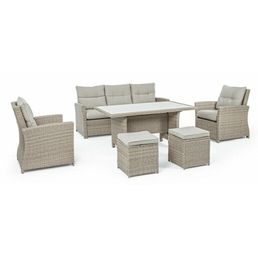 Set mobilier gradina rattan sintetic Ariel 186.5x76x89 cm
