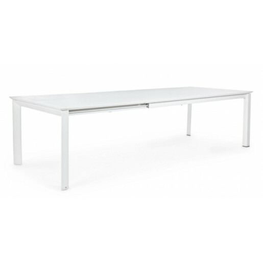 Masa extensibila aluminiu alb Konnor 300x110x76 cm