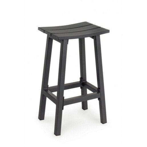 Scaun bar aluminiu gri antracit Skipper 41.8x31x71 cm