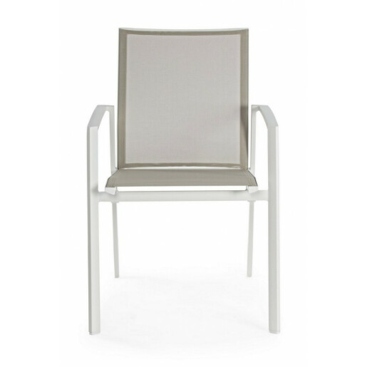 Set 4 scaune alb bej Cruise 57x57x87.5 cm