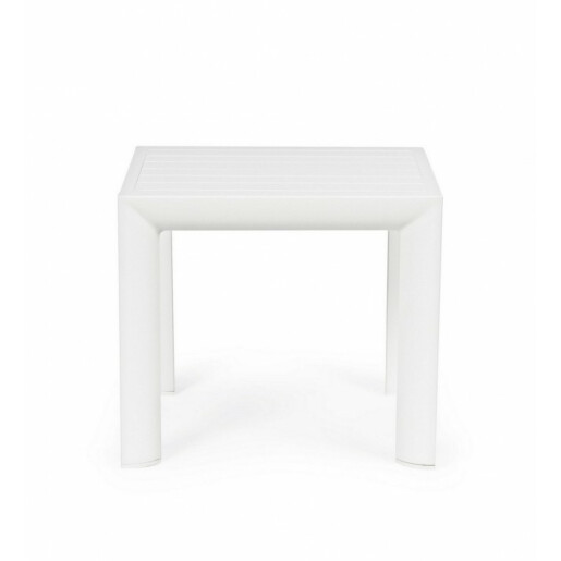 Masuta aluminiu alb Cruise 40x40x35 cm