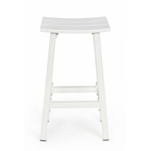 Scaun bar aluminiu alb Skipper 41.8x31x71 cm