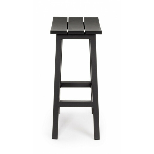 Scaun bar aluminiu gri antracit Skipper 41.8x31x71 cm