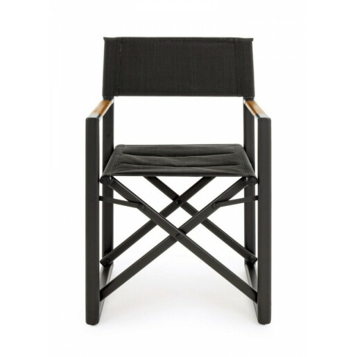 Set 2 scaune gradina gri antracit Lagun 51x54x86 cm
