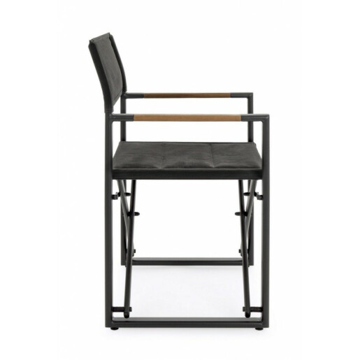 Set 2 scaune gradina gri antracit Lagun 51x54x86 cm