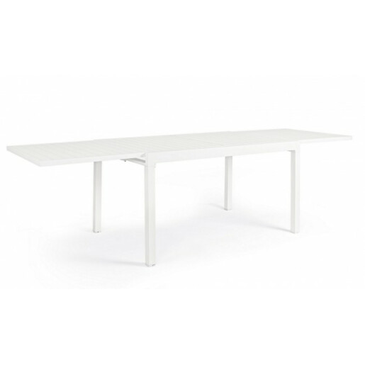 Masa extensibila alba Pelagius 270x90x75 cm