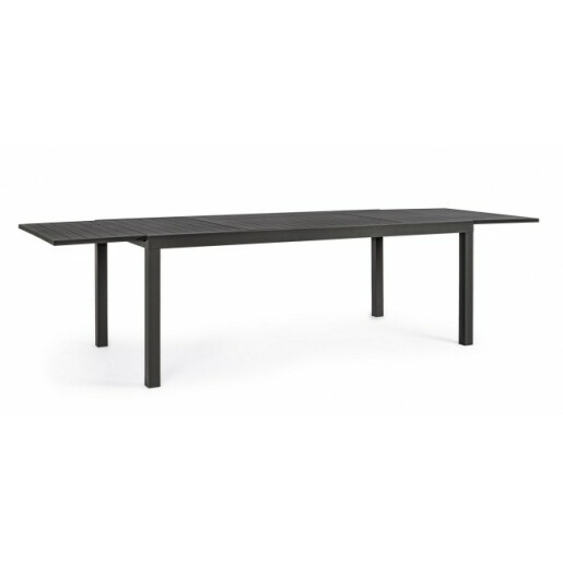 Masa extensibila din aluminiu gri Hilde 200x100x75 cm