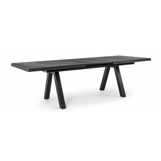 Masa extensibila aluminiu ceramica gri antracit Krion 265x103x78 cm