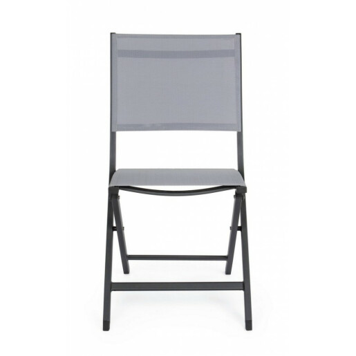 Set 4 scaune gradina gri Elin 47x57x88 cm