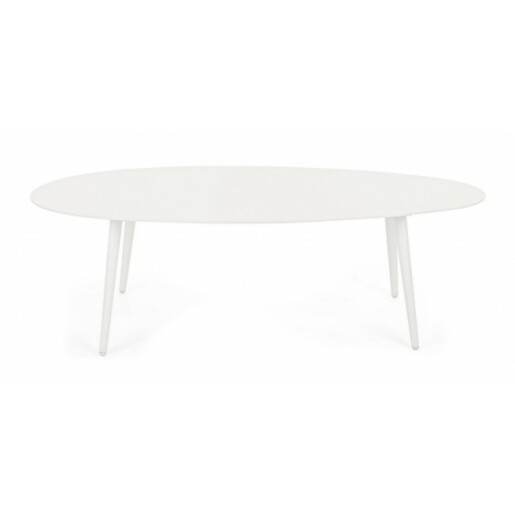 Masuta aluminiu alb Ridley 120x75x36 cm