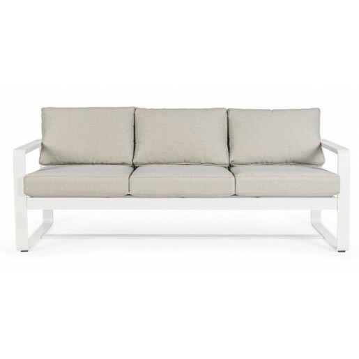 Canapea alba bej Merrrigan 194x78x84 cm