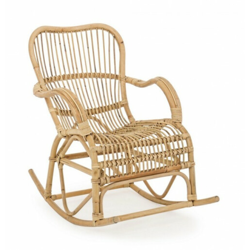 Fotoliu balansoar din rattan natur Casimira 66 cm x 82 cm x 88 h