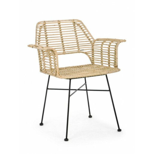 Set 2 scaune rattan natur Tunas 66x58.5x83 cm