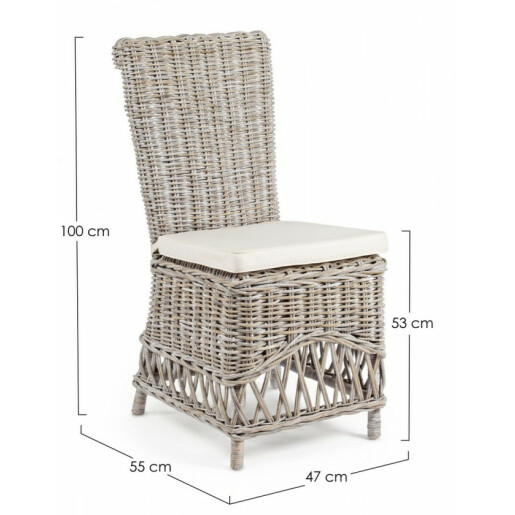 Scaun rattan maro Warna 47x55x100 cm