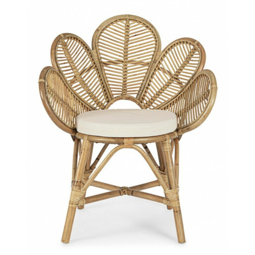 Set 2 fotolii rattan natur Flores 77x62x93 cm
