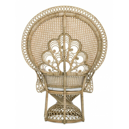 Fotoliu rattan natur Peacock 106x71x148 cm