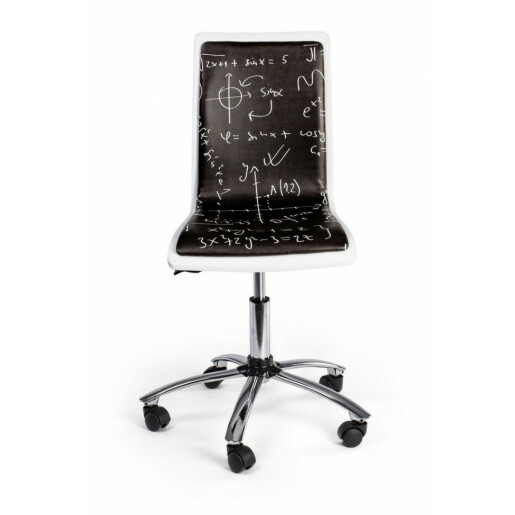 Scaun birou ergonomic picior din crom argintiu Young 42.5x40x87 cm