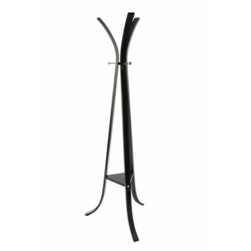 Cuier de podea din lemn negru si fier Triomphe 60x60x180 cm
