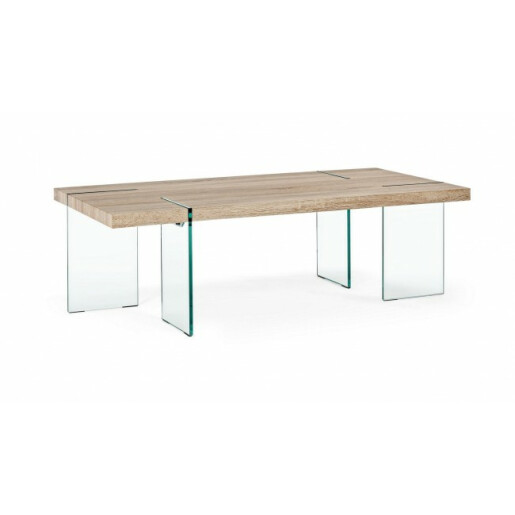 Masuta sticla mdf maro Tom 120x60x38 cm