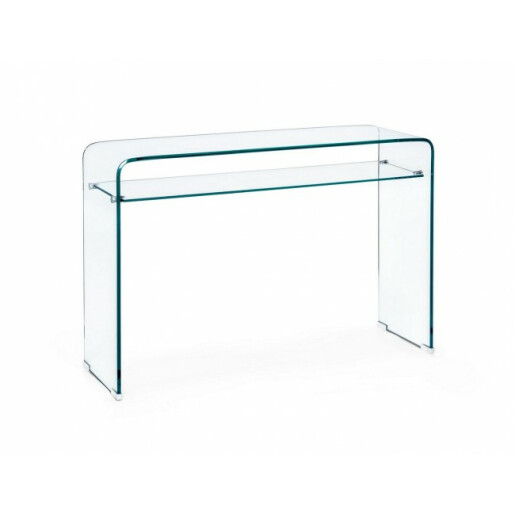 Consola din sticla transparenta Iride 110 cm x 35 cm x 75 h