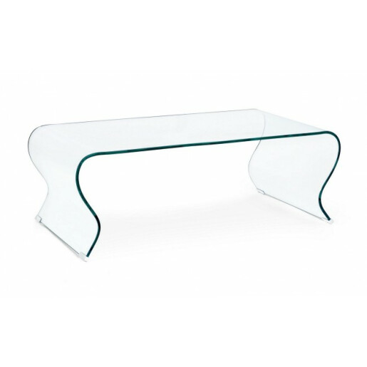 Masuta din sticla transparenta Iride 120 cm x 60 cm x 42 h