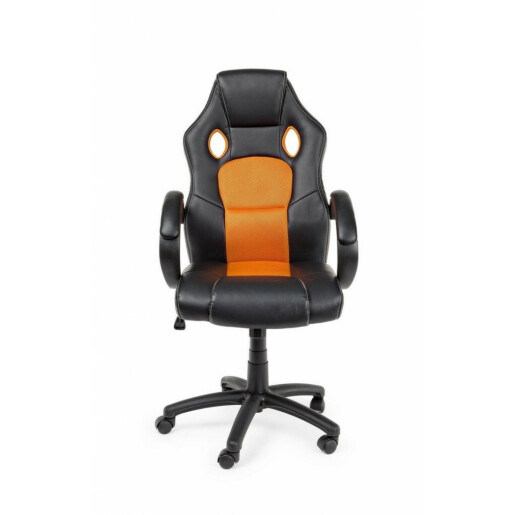 Scaun birou negru portocaliu Racing 55x66x110 cm 