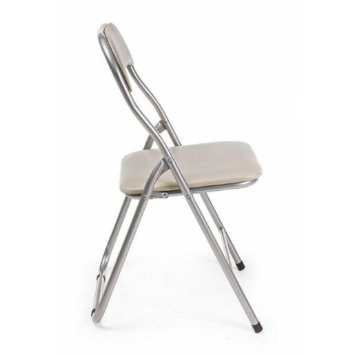 Set 6 scaune pliabile bej Joy 45x44x79 cm