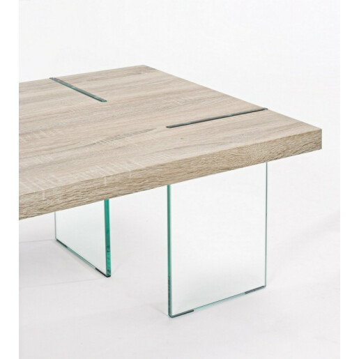 Masuta sticla mdf maro Tom 120x60x38 cm