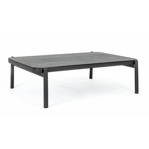 Masuta de cafea din fier cu blat din ceramica gri Florencia 120 cm x 75 cm x 36 h