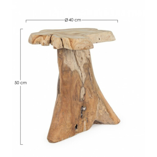 Masuta lemn maro Kavir 40x40x50 cm