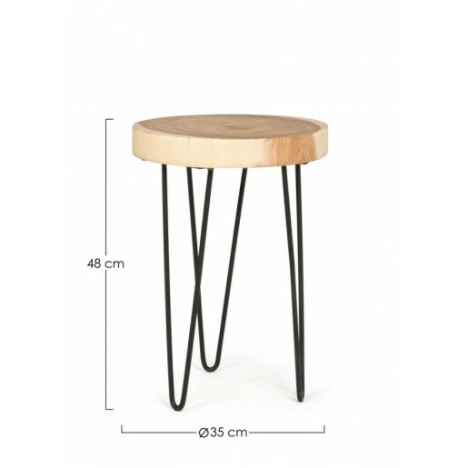 Set 2 masute lemn fier Tuala 35x48 cm