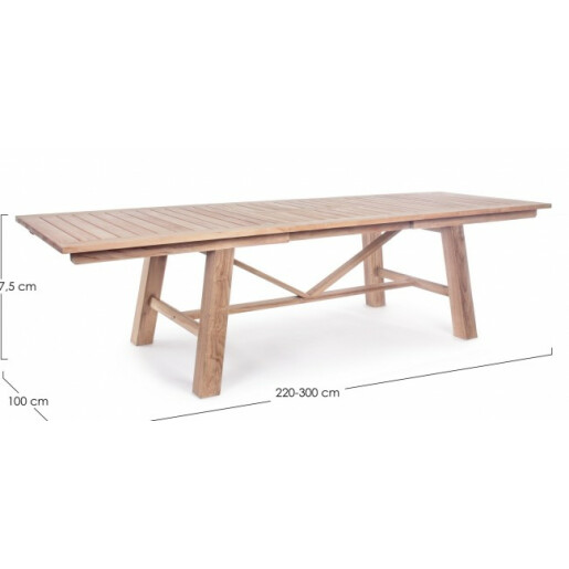 Masa extensibila lemn maro Maryland 220/300x100x77.5 cm
