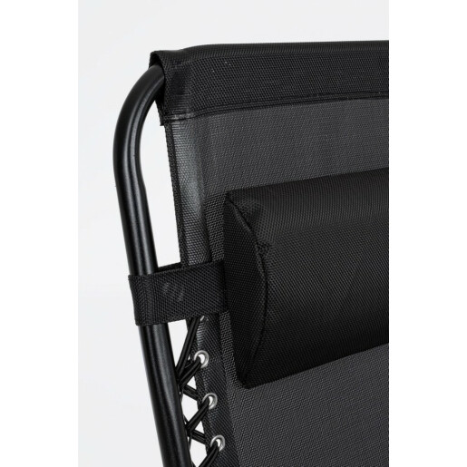 Sezlong de gradina recliner negru Morgan 65x176x80 cm