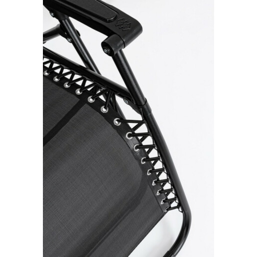 Sezlong de gradina recliner negru Morgan 65x176x80 cm
