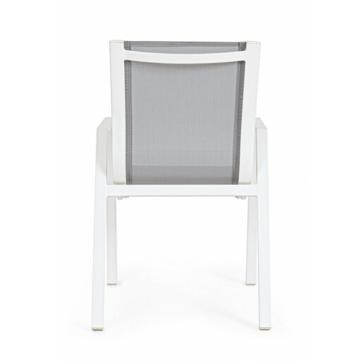 Set 6 scaune alb gri Pelagius 55x65.5x88 cm