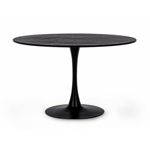 Masa rotunda neagra Bloom 120x75 cm