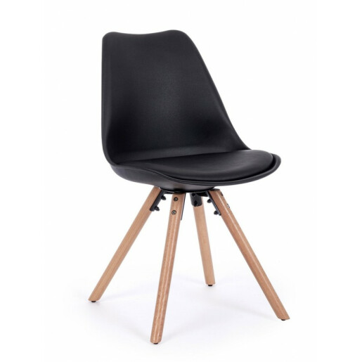 Set 4 scaune negre Trend 54x49x83.5 cm