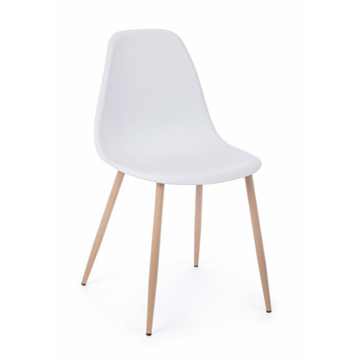 Set 4 scaune albe Mandy 53x46x82 cm