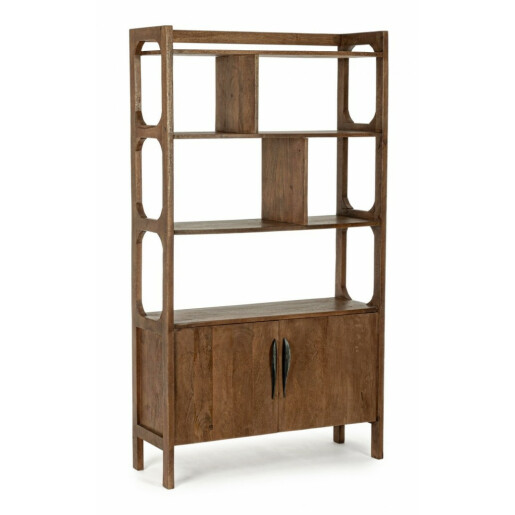 Biblioteca lemn mango maro Sherman 100x35x180 cm