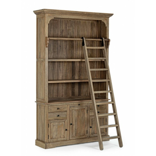 Biblioteca lemn mango maro Domitille 143.5x40.6x233.7 cm
