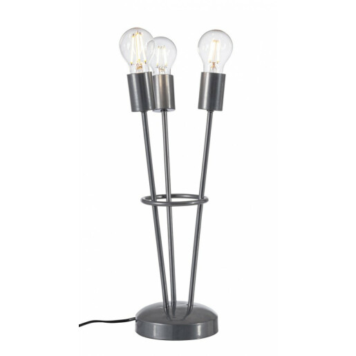 Veioza metal argintiu Torch 17x15x45 cm