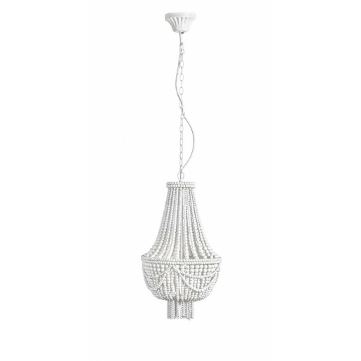 Candelabru lemn alb Corona 30x51 cm